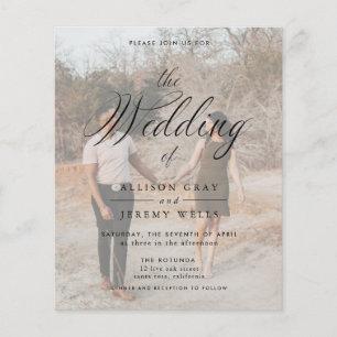 Budget Photo Wedding Invitation Flyer