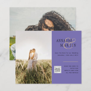 BUDGET PHOTO WEDDING INVITATION Purple Berry