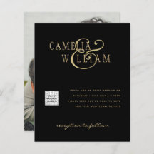 Budget Photo Wedding Invitation Save Date QR Code 