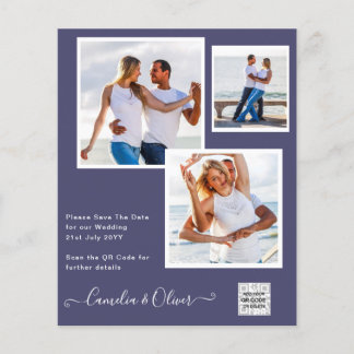 BUDGET Photo Wedding Invitation Save Date QR Code Flyer