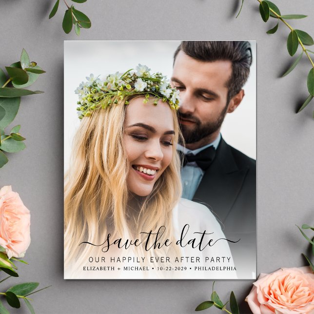 Budget Photo Wedding Reception Save The Date (Creator Uploaded)