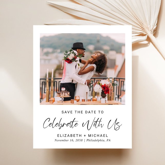 Budget Photo Wedding Reception Save The Date (Creator Uploaded)