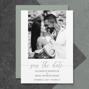 Budget Photo Wedding Sage Green Save The Date