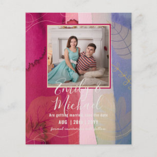 BUDGET PHOTO WEDDING SAVE DATES - Boho Abstract