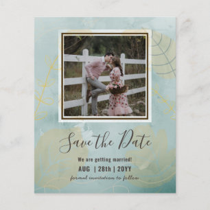 BUDGET PHOTO WEDDING SAVE DATES - Boho Abstract