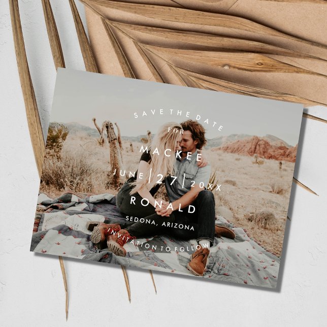 Budget Photo Wedding Save the Date Postcard (Budget Photo Wedding Save the Date Postcard)