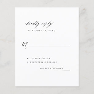 Budget PHOTO wedding script RSVP card