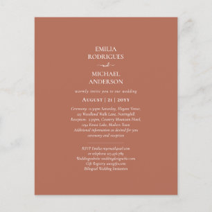 BUDGET Photo Wedding Terracotta Monochrome Flyer