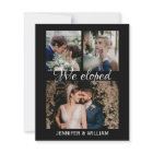 Budget Photocollage We Eloped Wedding Announcement