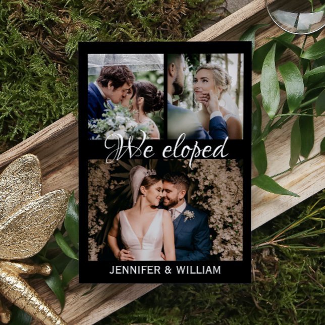 Budget Photocollage We Eloped Wedding Announcement (Creator Uploaded)