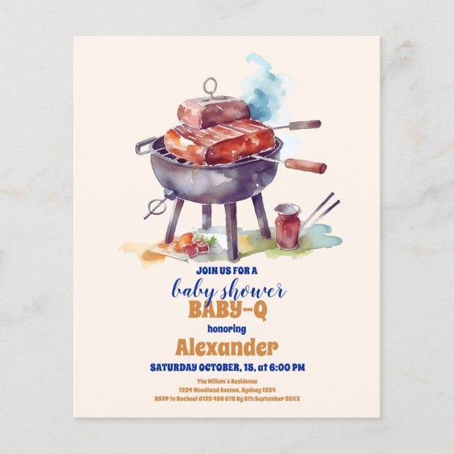 Budget Picnic Cloth Baby Q Baby Shower (Front)