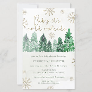 Budget Pine Trees Gender neutral Baby Shower