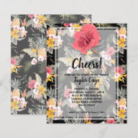 Budget Pineapple Tropical Birthday Invitations