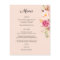 Budget Pink Blush Blooming Floral Menu- Pink