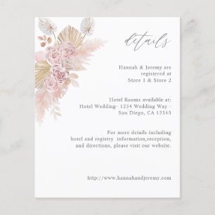 Budget Pink Boho Floral Details Flyer