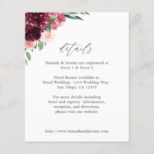 Budget Pink & Burgundy Floral 7 Details Flyer