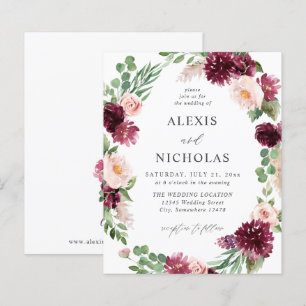 Budget Pink & Burgundy Floral 7 Wedding