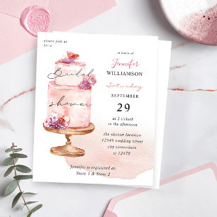 Budget Pink Cake Bridal Shower w Pink