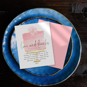 Budget Pink Cake Script 50th Birthday Thank You