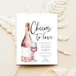 Budget Pink Cheers to Love Bridal Shower Invite Flyer<br><div class="desc">Budget Pink Cheers to Love Bridal Shower Invite Flyer</div>