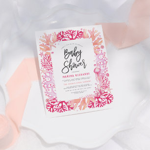 Budget Pink Coral & Jellyfish Nautical Baby Shower
