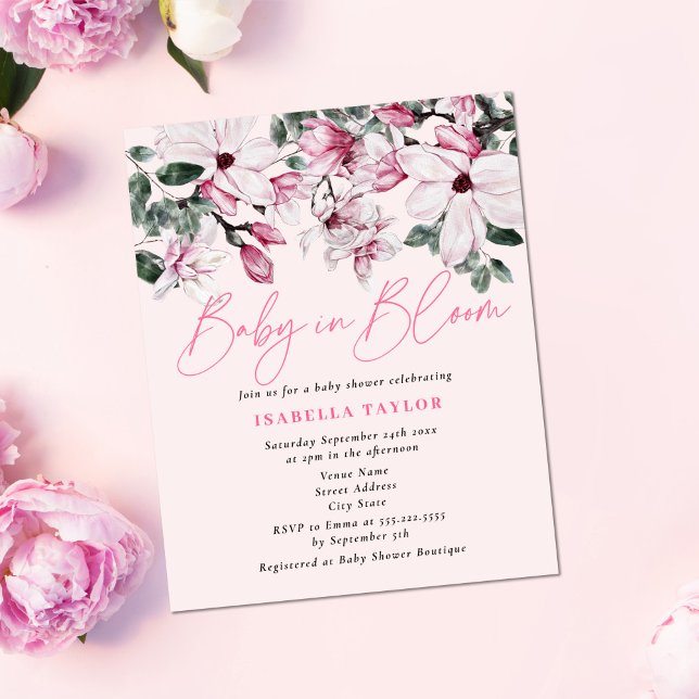 Budget Pink Floral Baby in Bloom Baby Shower (Creator Uploaded)