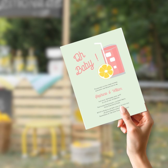 Budget Pink Lemonade Oh Baby Shower QR Code  (Creator Uploaded)