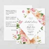 Budget Pink & Peach Floral & Greener Bridal Shower
