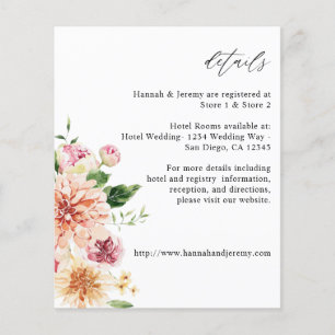 Budget Pink & Peach Floral & Greenery Details Flyer