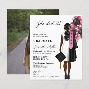 Budget Pink Photo She Did It Graduation