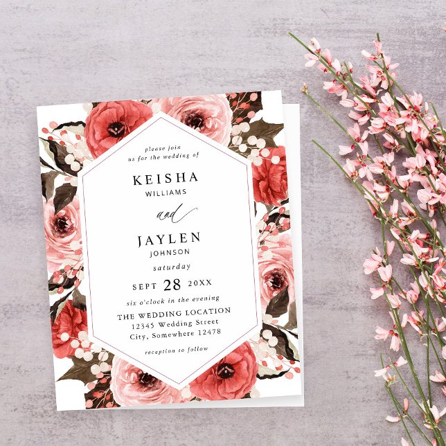 Budget Pink & Red Pink Floral Wedding 2 (Creator Uploaded)