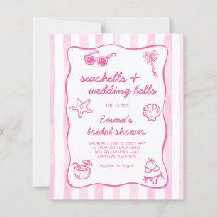 Budget Pink Seashells Wedding Bells Bridal Shower
