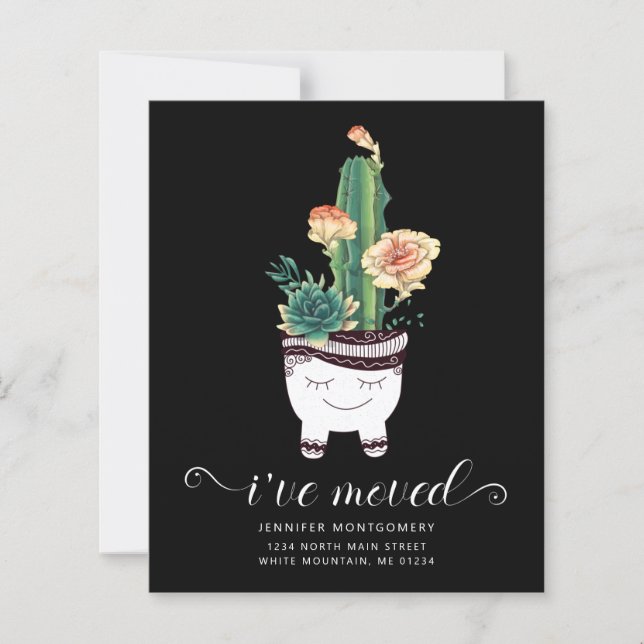 Budget Pink Succulents Pot Moving Annoucement (Front)