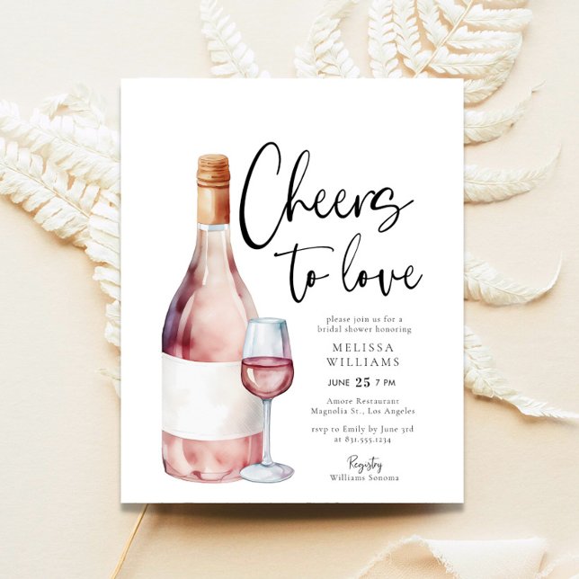 Budget Pink Wine Cheers to Love Bridal Shower (Creator Uploaded)