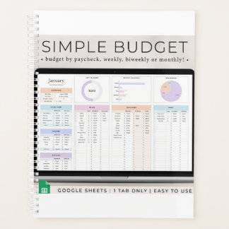 Budget Planner for Google Sheets, Monthly Budget 