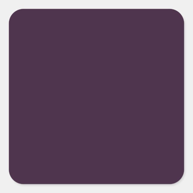 BUDGET PLUM PURPLE Monochrome Template Square Sticker (Front)