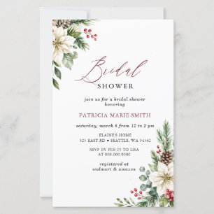 Budget Poinsettias Christmas Bridal Shower