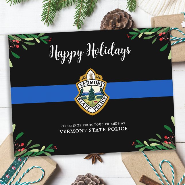 Budget Police Department Christmas Law Enforcement Postcard (Creator Uploaded)
