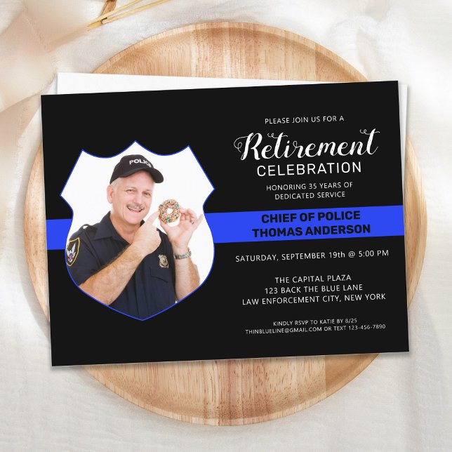 Budget Police Retirement Party Invitation Photo (Creator Uploaded)