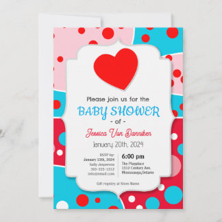 Budget Pop Art Baby Shower Invitation Invite