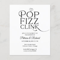 Budget Pop Fizz Clink Engagement Party Invitation