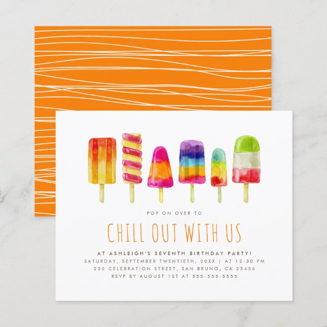 Budget Popsicle Party | Kids Birthday Party (Front/Back)