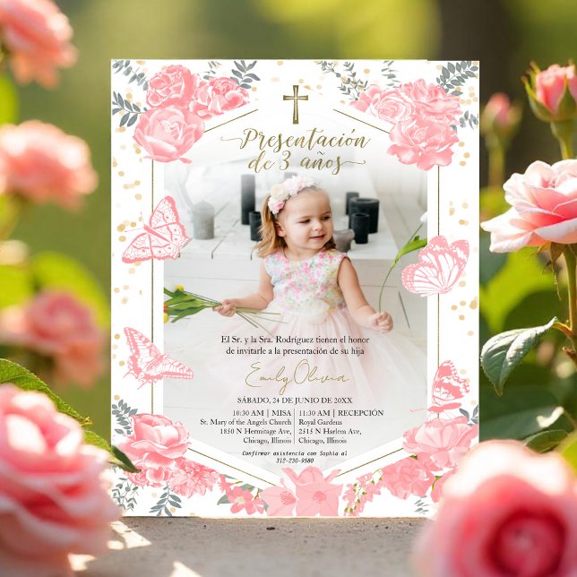 Budget Presentación 3 años Photo Invitation (Creator Uploaded)