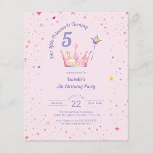 Budget Princess Crown Pink Little Girl Birthday