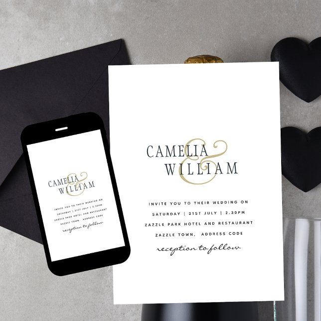 BUDGET Printed OR Digital Download Wedding INVITE (Creator Uploaded)