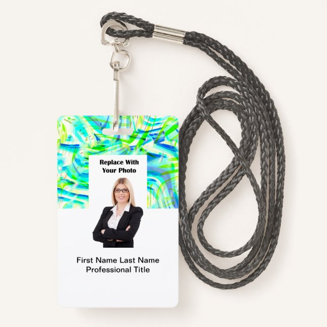 Budget Professional Realtor Photo ID Badges (Front with Lanyard)