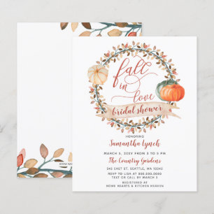 Budget Pumpkin Bridal Shower Invitation