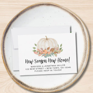 Budget Pumpkin Fall Autumn Moving Announcement