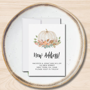 Budget Pumpkin Fall Autumn Moving Announcement