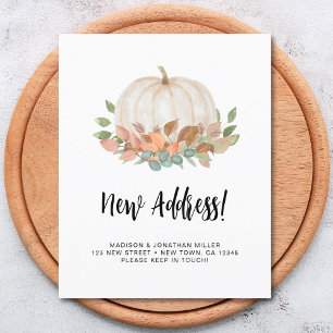Budget Pumpkin Fall Moving Announcement Card